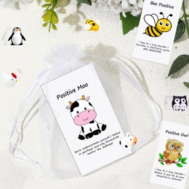 YULYNJQ 20Set Employee Appreciation Gifts Bulk for Coworkers Thank You Staff Gifts Mini Animal Pun Card,Ideal for Employee Appreciation,Graduation,Students Teacher,Birthday,Christmas,Wedding