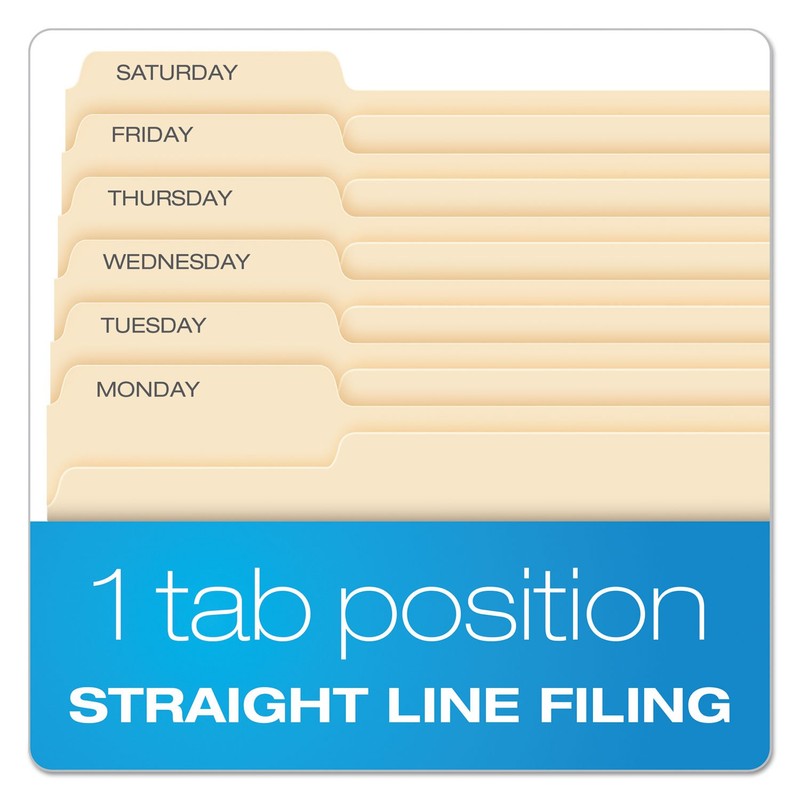 Pendaflex File Folders, Letter Size, Manila, 1/3 Cut, Left Position,