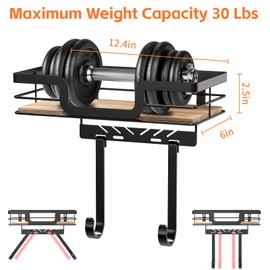 PAROTO Ironing Board Holder Wall Mount, Laundry Room Organization Storage, Black, T&V Shaped Space Saving Ironing Board Hanger for Laundry Room Decor and Accessories