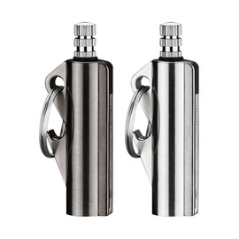 2 Pack Permanent Match Infinity Lighter, Multitool Keychain Bottle Opener for Men, Reusable Waterproof Metal Match Strike Anywhere, Forever Flint Fire Starter for Outdoor Survival,Style3