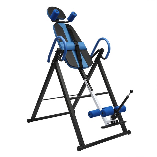 LUNUMAOS Inversion Table, Extended Ankle Lock Handle, Back Pain Relief