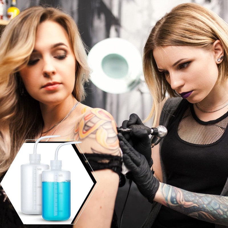 SHIELD PLUS Squeeze Washing Bottle for Medical Lab, Tattoo Supplies,