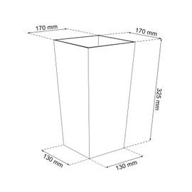 S size White URBI 32 cm tall plastic flower pot with internal liner, 7 colours