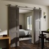CCJH 7FT/84'' Stainless Steel Sliding Track Barn Door Hardware Kit