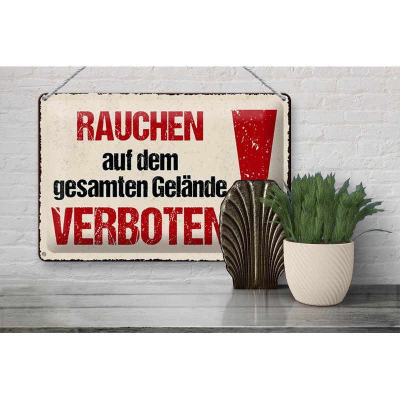 Femer Tin Sign with German Text 20 x 30 cm