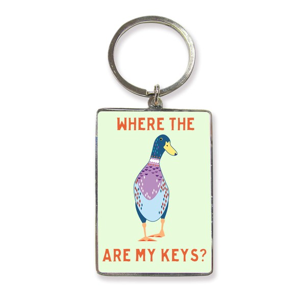 Heartwarmers & Slogans Keyring - Where the Duck are my