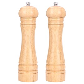 2pcs Wood Salt and Pepper Grinder Adjustable Coarseness Wooden Pepper Shaker for Kitchen SeasoningHeight 22cm / 8.7in