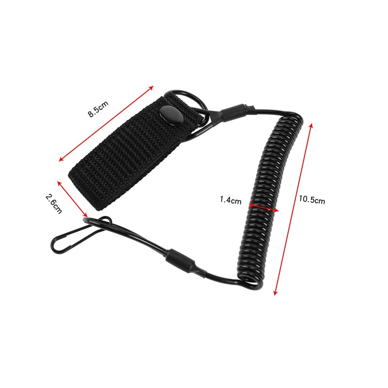 EMSea 2PCS Spiral Cable Coil Style Elastic Secure Spring Lanyard