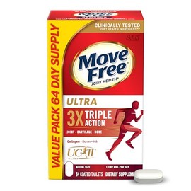 Move Free Move Free Ultra Triple Action Joint Support 64 Tabletas Suplemento Dietético con Colágeno Tipo II Ácido Hialurónico y Boro Soporte Articular Cartílago y Huesos 1 Tableta al Día
