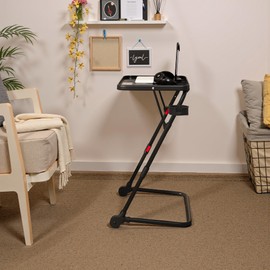 Homy Casa Foldable TV Tray Table with Cup Holder and Adjustable Height for Living Room, Bedroom, and Gaming Area