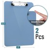 Mr. Pen- Plastic Clipboard, 12.5" x 9", 2 Pack, Gray-Blue