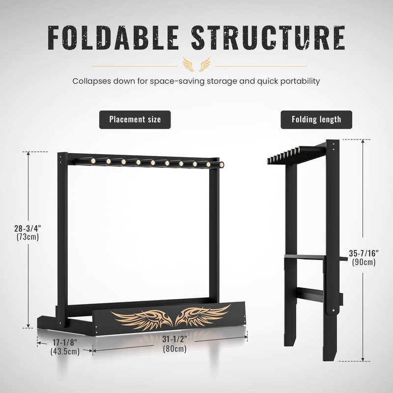 Bamboo Multi Guitar Stand, Folding Guitar Rack for Multiple Guitars,