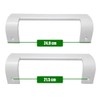 Set of 2 White Door Handles Compatible with Beko Savoid