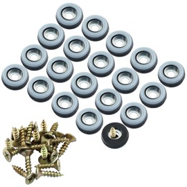 Waziaqoc 20 Pack 3/4 Inch Screw on Chair Gliders, Heavy Duty PTFE (Teflon) Chair Leg Slides, Reusable Furniture Leg Moving Pads Protector for Carpet, Tiled and Hardwood Floors