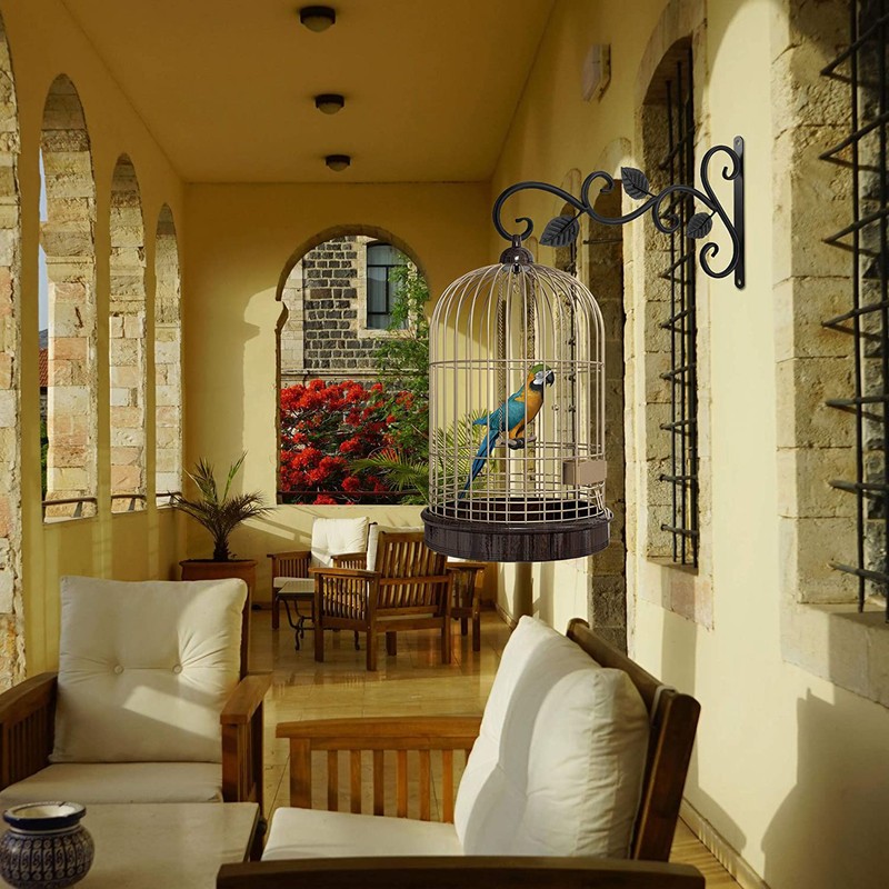 4Pcs Wall-mounted Iron Hooks Plant Holder Decorative Hook for Bird