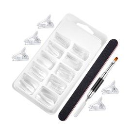 Healeved 1 Set Nail Extension Set Nail Extension Forms Fake Nail French Nails Tips Extending Nails Molds Manicure Extending Nails Artificial Nails Nail Builder Clamps Nail Molds Plastic
