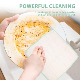 XXHUO Dish Cloths for Washing Up, 5 Pcs Cleaning Cloths Cotton Kitchen Cloths Double Layered Super Absorbent Cleaning Cloths Washing Kitchen Cloth for Home Kitchen White