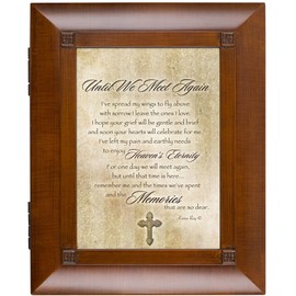 Cottage Garden Until We Meet Again Woodgrain Remembrance Keepsake Box
