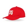 Chris Jones 95# Red Embroidered Baseball Cap Flat Brim Hat