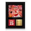 Win FC Patrick Mahomes Signed A4 Framed Photo Display -