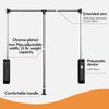 Tcatec Pull Down Closet Rod 23.62-32.67 Inch Adjustable Pull Down