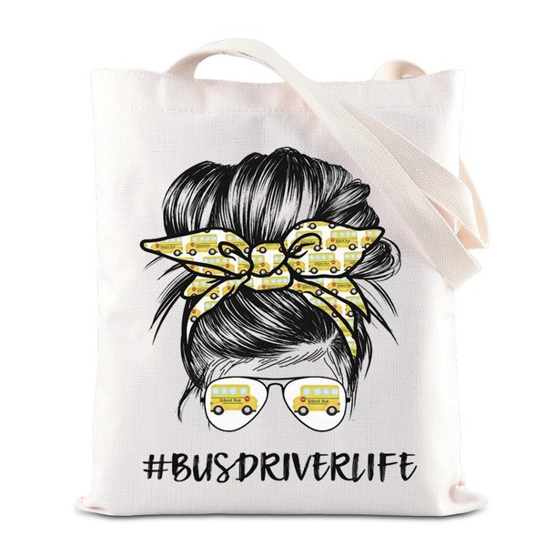 FOTAP Sch-o-ol Bus Driver Gift Bus Driver Life Tote Bag