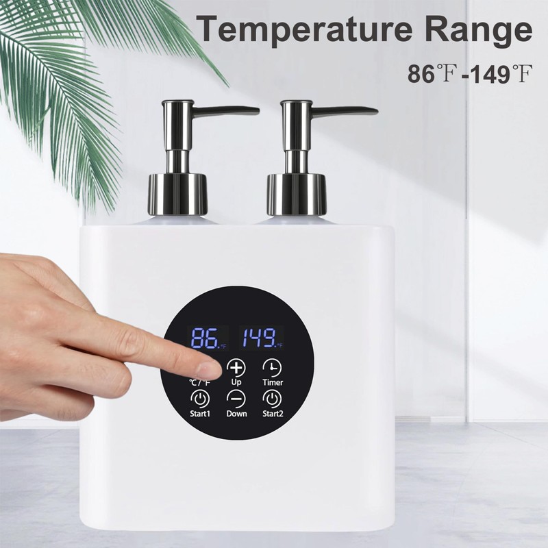 Elitzia Dual Bottle Massage Oil Warmer Smart Touch Control Lotion