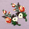 Flowers Bouquet Embroidered Badge Iron-on or Sew on Patch, Pack