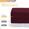 BTTN Burgundy Shower Curtain - Linen Textured Heavy Duty Waterproof