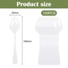 100 Pcs Dessert Spoons, 9.5cm Plastic Small Dessert Spoons, Mini