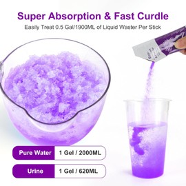 Gel desodorizante para Inodoro portátil, Gel desodorizante para Inodoro de Camping, desodorizante portátil para Coche, Bolsas de baño para Camping (100 Unidades, Lavanda)