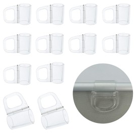 12 Pack Roller Shades Pull Down Clips Lifting Clamp Pull Cordless Roller Blinds Shades Transparent Handle Pull Blind Grips Curtain Accessories