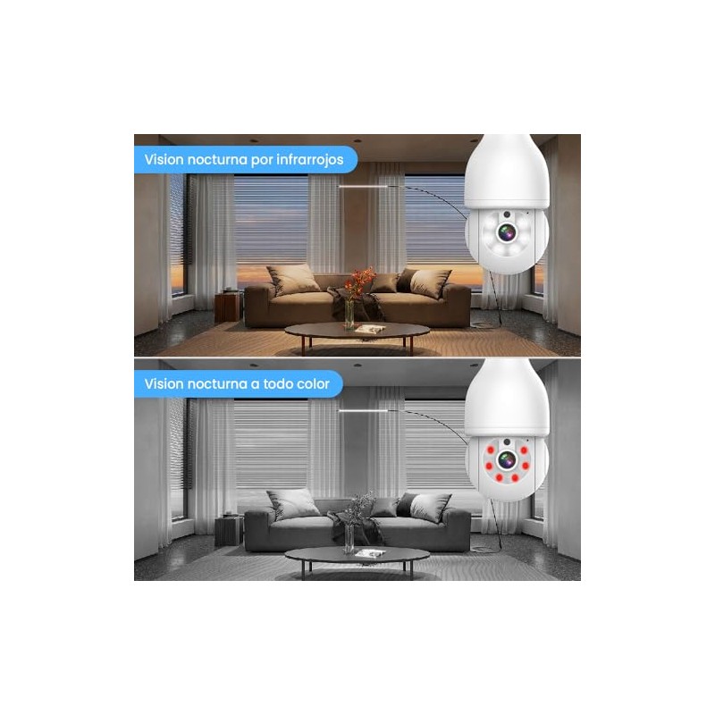 E T EASYTAO Q17 Cámara Foco WiFi 2MP 360° 2PCS