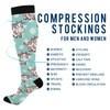 Wusikd Flower Cow Compression Socks for Women and Men Circulation