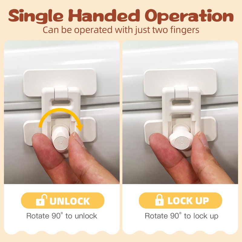 Child Safety Locks (2 Pack) – No-Tool Install, Baby Proof