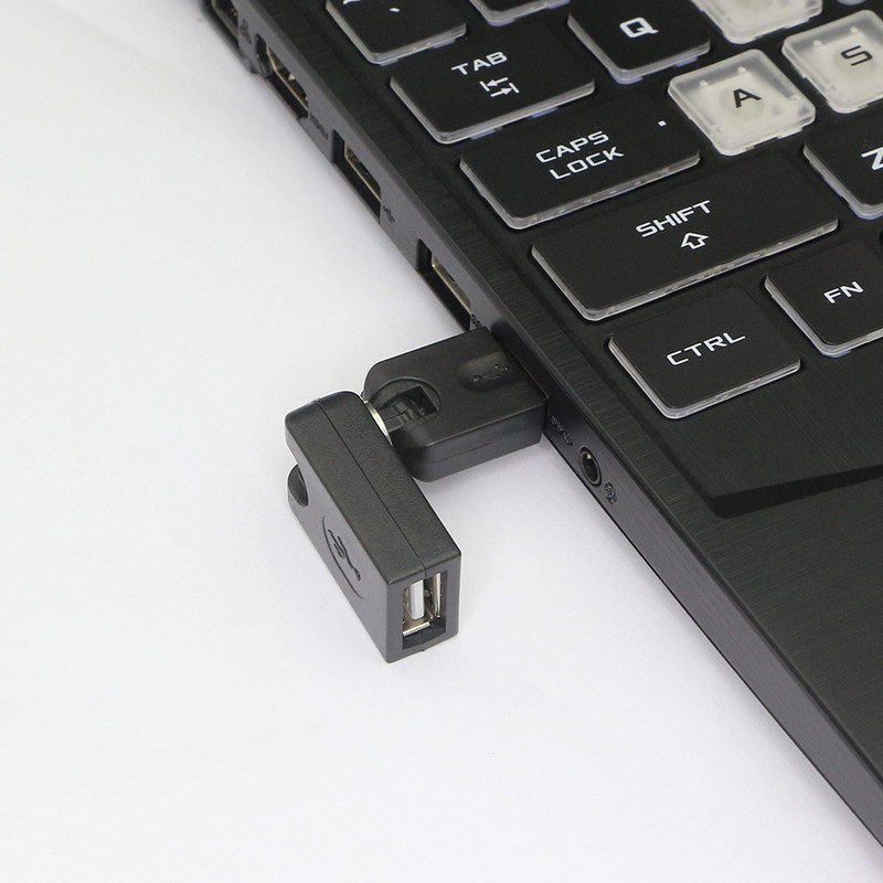 GELRHONR USB 2.0 to USB Female 90 Degree Adapter, Rotating