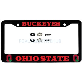 Unbranded License Plate Frame Stainless Steel Vinyl Lettering for OHIO STATE 1 BUCKEYES