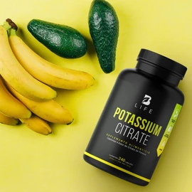 B Life Company Citrato de Potasio 800 mg de Potasio (Provenientes de 1000 mg). Ingredientes Naturales de 240 Cápsulas. Potassium Citrate