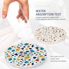 6 Pcs Coasters for Drinks with Holder, Terrazzo Marble Absorbent