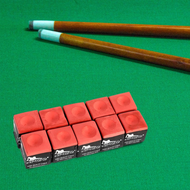 HMQQ Billiards Chalk (Dark red Set of 12)