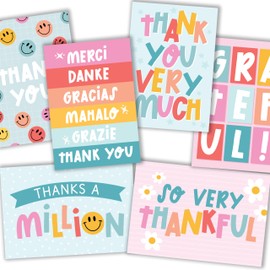 Hadley Designs 24 Blank Thank You Cards With Envelopes Bulk - Wedding Thank You Notes With Envelopes Set, Baby Shower Gratitude Cards, Teacher Appreciation Card - Colorful Notecards With Envelope