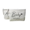 2 Pcs New Mum Gifts Baby Shower Gifts Canvas Pouch Bags with Zipper for Mum Mummy to be Gifts