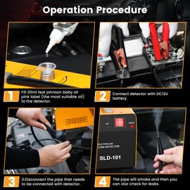 Automotive Smoke Machine Leak Detector, 12V DC Evap Vacuum Smoke Diagnostic Tester Pipeline Fuel Leakage Detector for Pipe System Motorcycle/Car/Truck/Boat