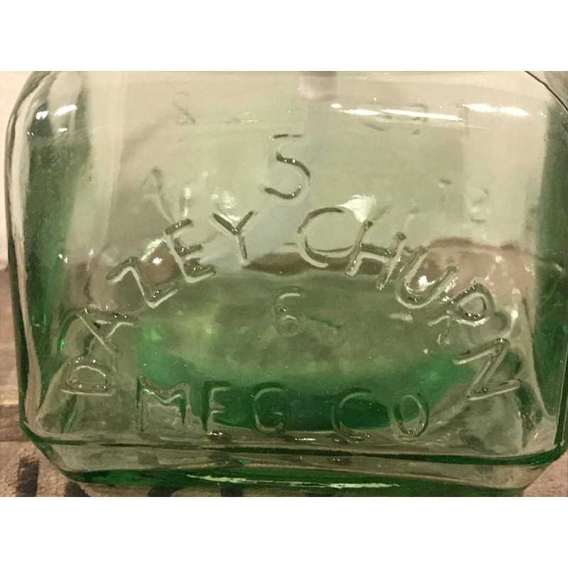 CWI Collection Green Glass Soap/Lotion Dispenser - Embossed with Dazey