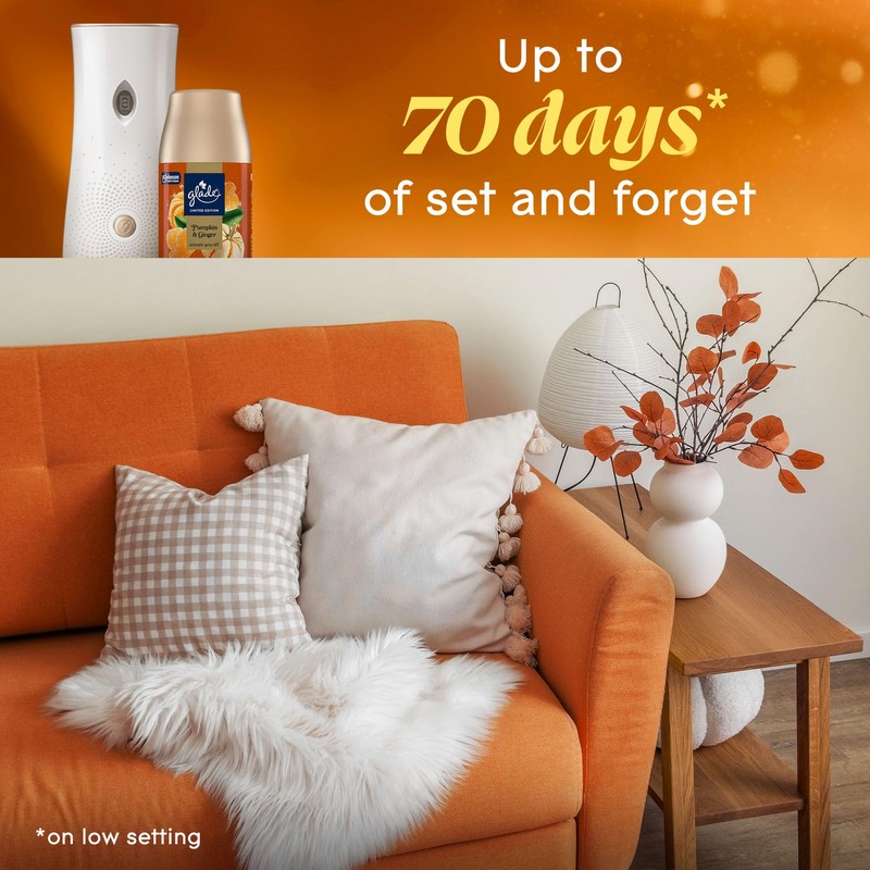 Glade Automatic Spray Refill, Pumpkin & Ginger, Scented Air Freshener
