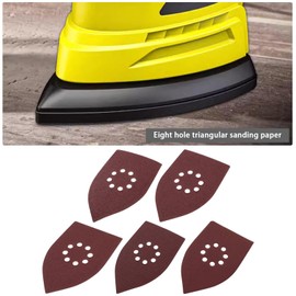 ECSiNG 50Pcs 105 x 175mm 8 Hole Sander Sanding Sheets Grit 40 60 80 100 120 Grit Sandpaper Sanding Pads Compatible with Black Decker Multi Sanders KA200 KA110E