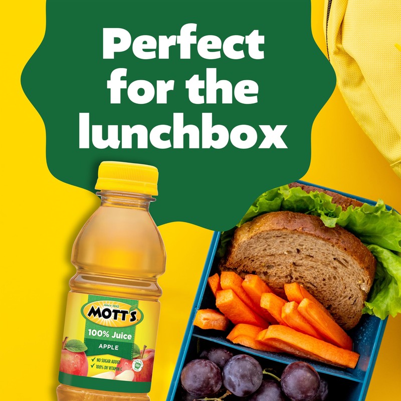 Mott's 100% Original Apple Juice, 8 Fl Oz Bottles, 24