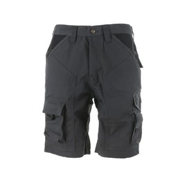 Apache Workwear Men's Work Shorts | APKHT Cargo Holster Pocket Shorts | Grey/Black 34 Waist | Rip-Stop polycotton durable material | Low Rise Comfort Waist | Side cargo pocket and large phone pocket