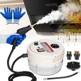 NiHome 2500W Handheld High Pressure Steam Cleaner, Portable High-Temperature Pressurized Steam Cleaner, 1400mL Large Capacity for Cleaning, w/Nozzles & Brushes for Home Kitchen Bathroom Wall Carpets