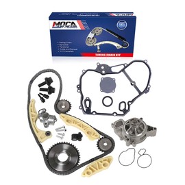 MOCA Timing Chain Kit & Timing Cover Gasket & Water Pump Kit & Fuel Injector for 03-07 Saturn Ion-2/Ion-3 & 02-05 Pontiac Grand Am/Sunfire & 04-08 Chevy Malibu 2.2L L4 DOHC